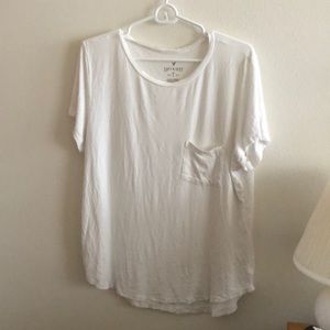 American Eagle White Pocket Tee